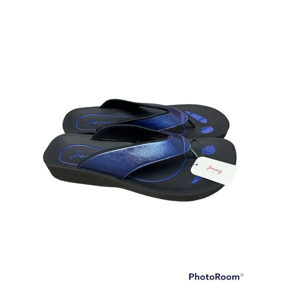 Jeossy Womens Arch Support Flip Flop Sandals Outdoor Shoe Thong Slides Size 11.5